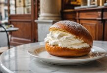 Maritozzo romano: ricetta tradizionale, storia e varianti Maritozzo romano tradizionale farcito con panna