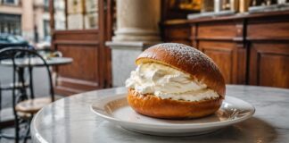 Maritozzo romano: ricetta tradizionale, storia e varianti Maritozzo romano tradizionale farcito con panna