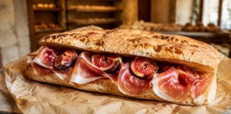 Pizza e fichi alla romana: ricetta estiva, storia e varianti Pizza bianca romana farcita con fichi maturi e prosciutto crudo